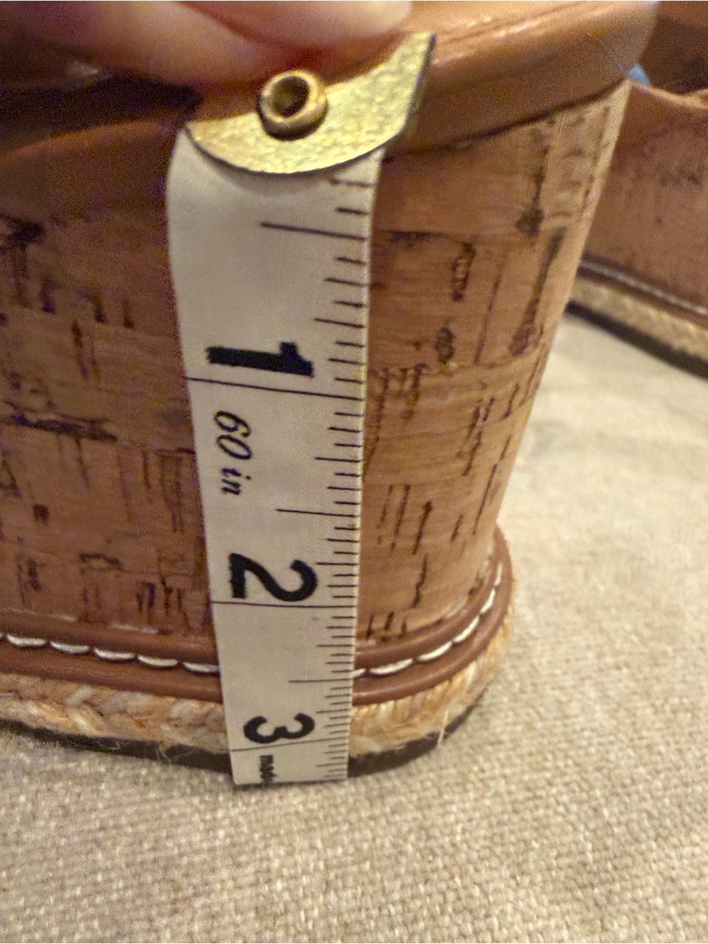 Crown Vintage Cognac Leather Strappy Wedge Sandals - Picture 9 of 9